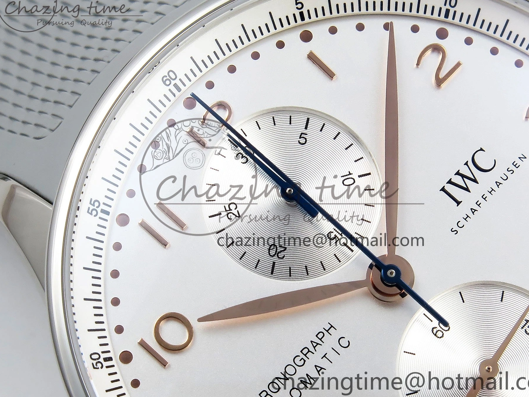 MIROTIME 0212 Portuguese Chrono IW3716 Z+F 1:1 Best Edition White Dial on Gray Rubber Strap A WrinkleFree 7014